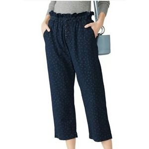 The Great. Gunny Sack Trouser High Rise Trouser Blue Floral Sz 0 Cotton (C